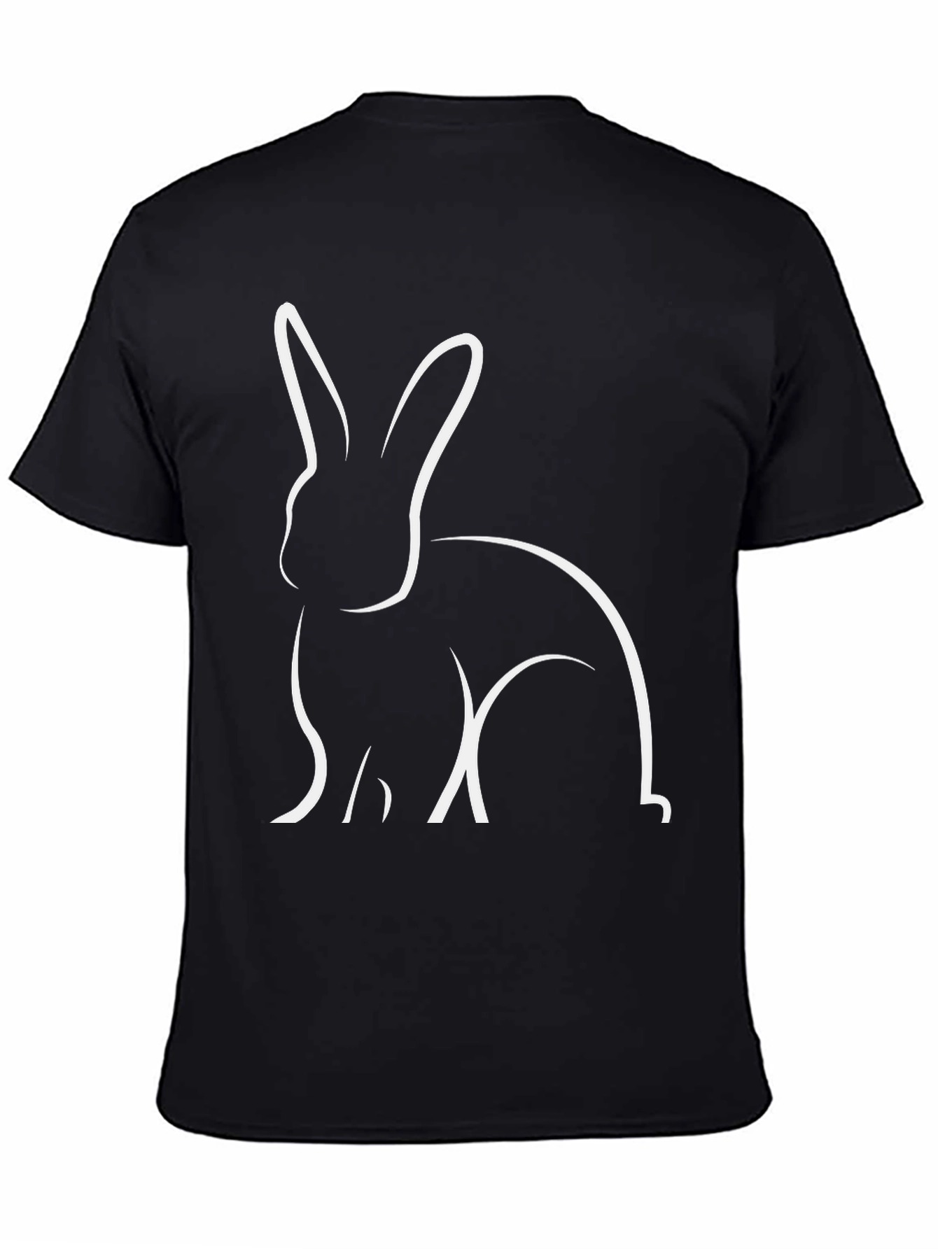 Rabbit Outline Graphic T-Shirt