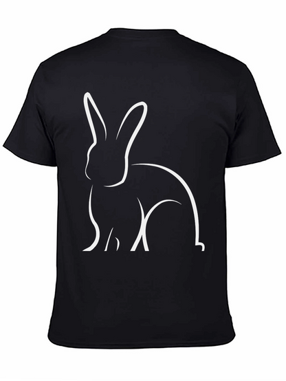 Rabbit Outline Graphic T-Shirt