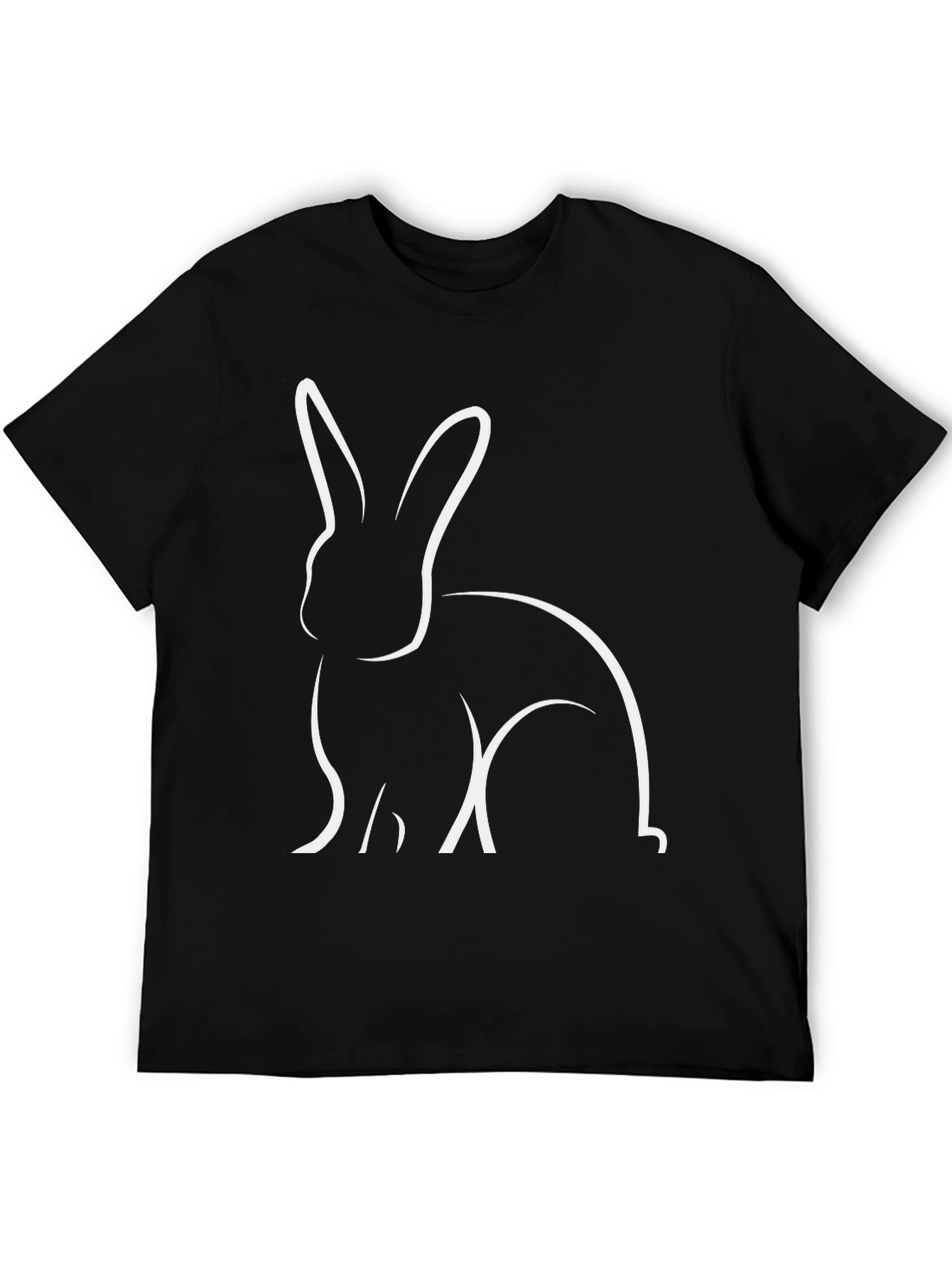 Rabbit Outline Graphic T-Shirt
