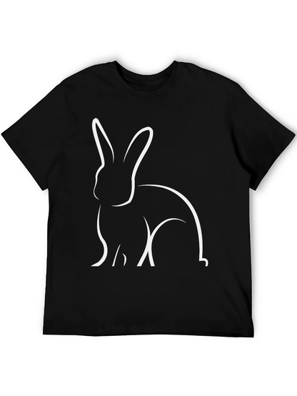 Rabbit Outline Graphic T-Shirt