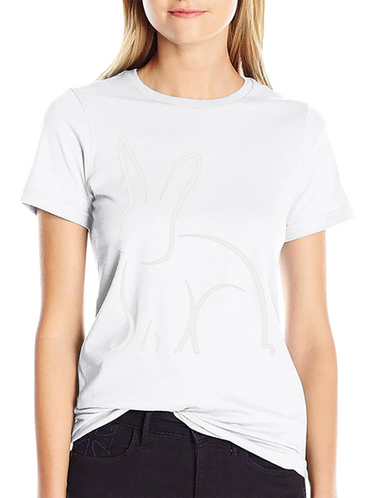 Rabbit Outline Graphic T-Shirt