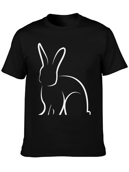 Rabbit Outline Graphic T-Shirt