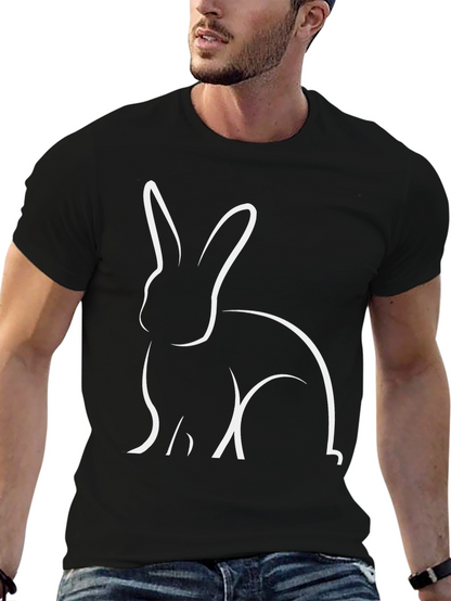 Rabbit Outline Graphic T-Shirt