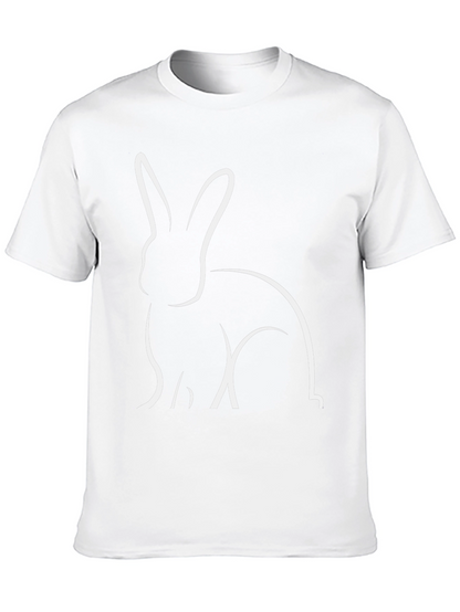 Rabbit Outline Graphic T-Shirt