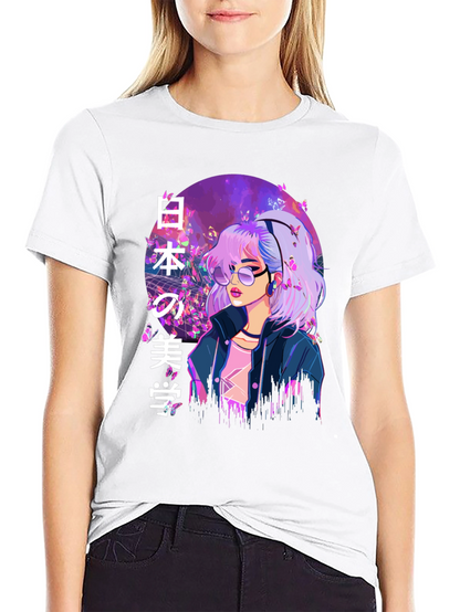 Anime Girl T-Shirt - Japanese Aesthetic Style