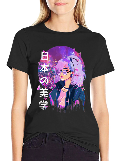 Anime Girl T-Shirt - Japanese Aesthetic Style