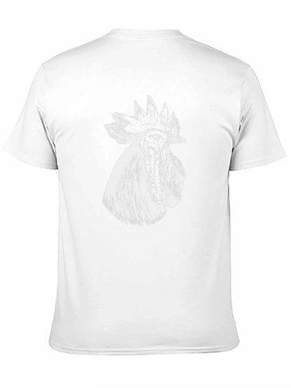 Rooster Graphic Black T-Shirt - Bold Farm Style