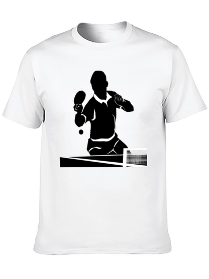 Table Tennis Player Graphic Tee - Black