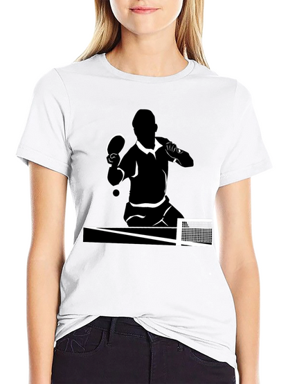 Table Tennis Player Graphic Tee - Black