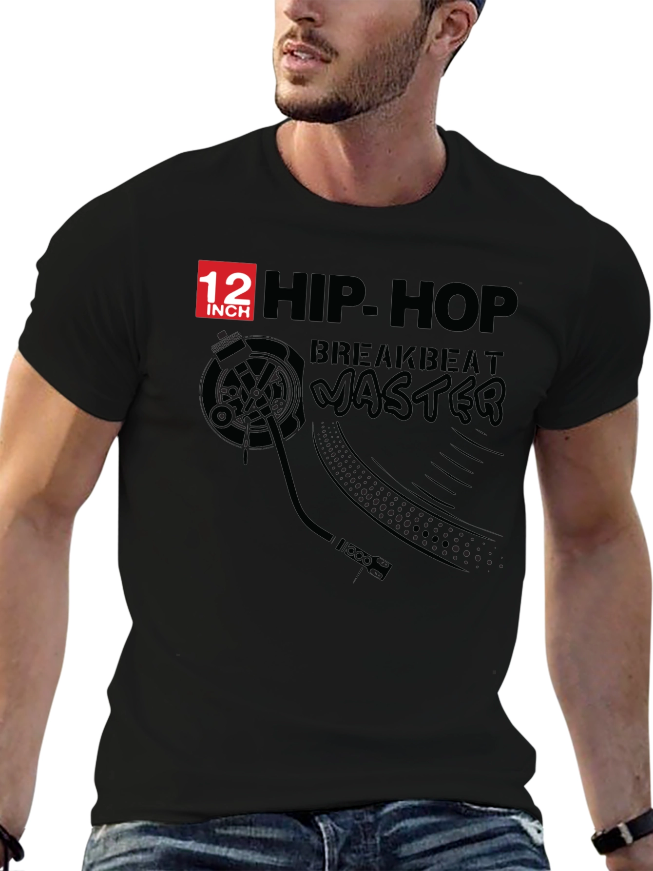 Hip Hop Breakbeat Master Black T-Shirt
