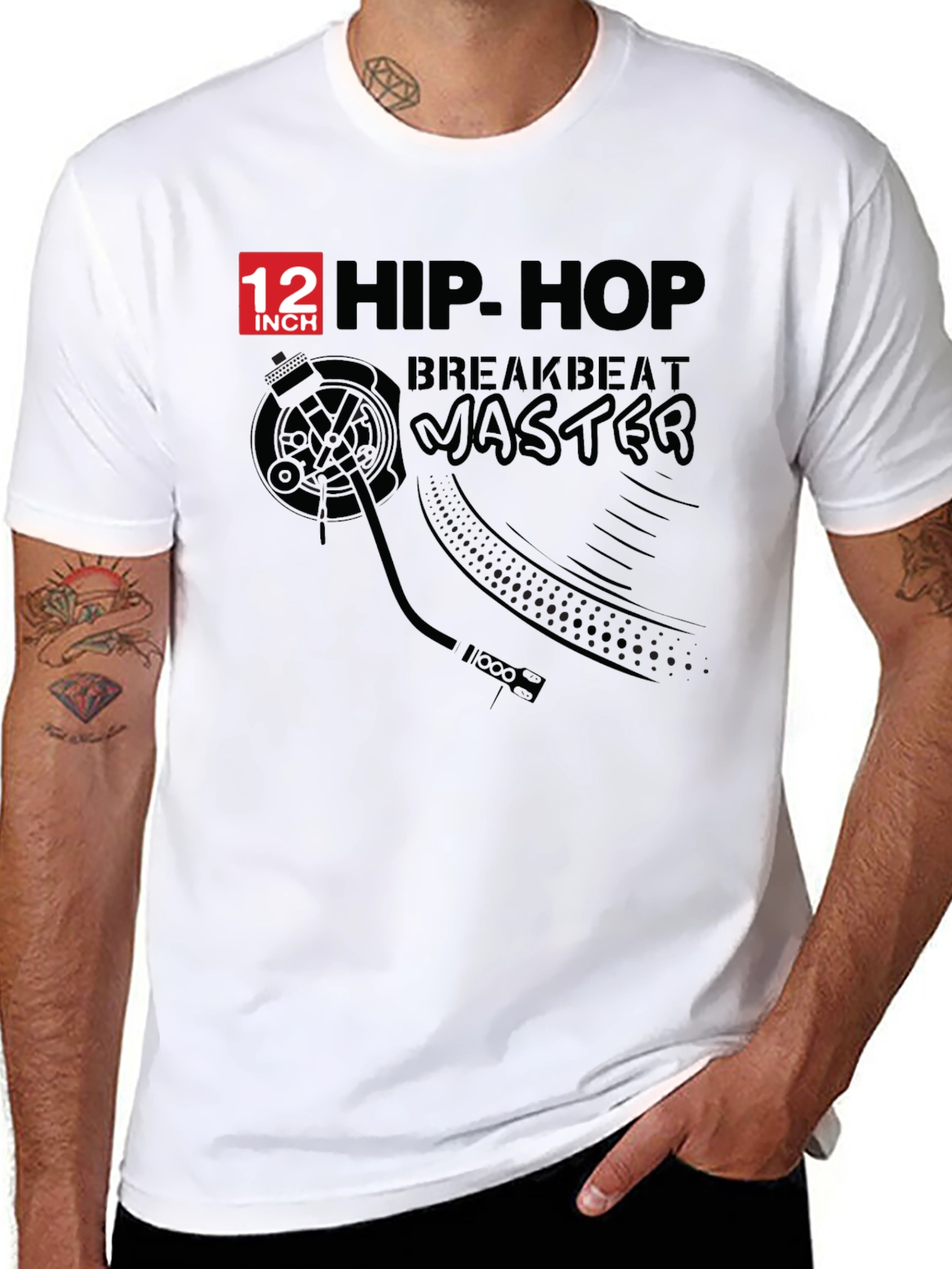 Hip Hop Breakbeat Master Black T-Shirt