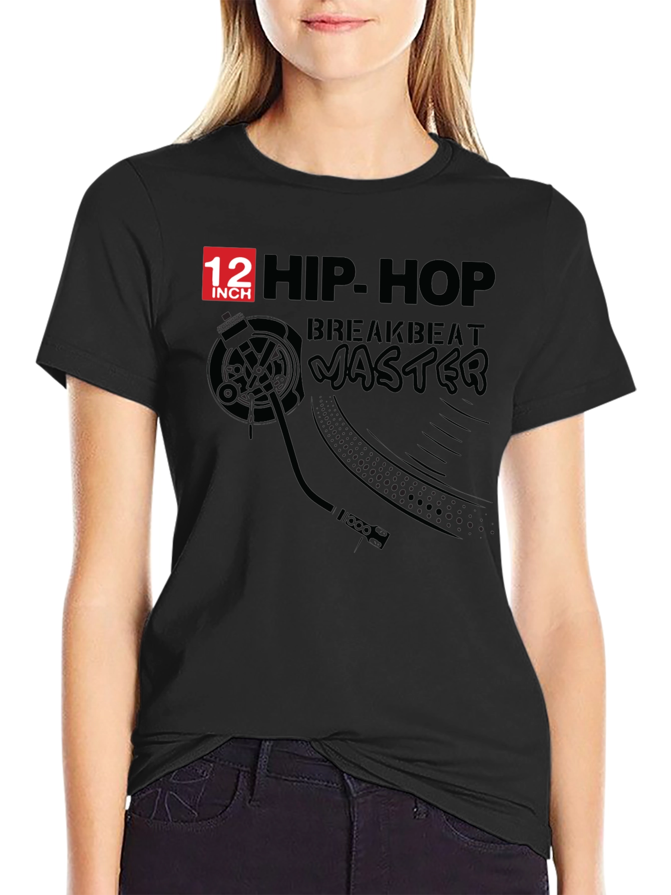 Hip Hop Breakbeat Master Black T-Shirt