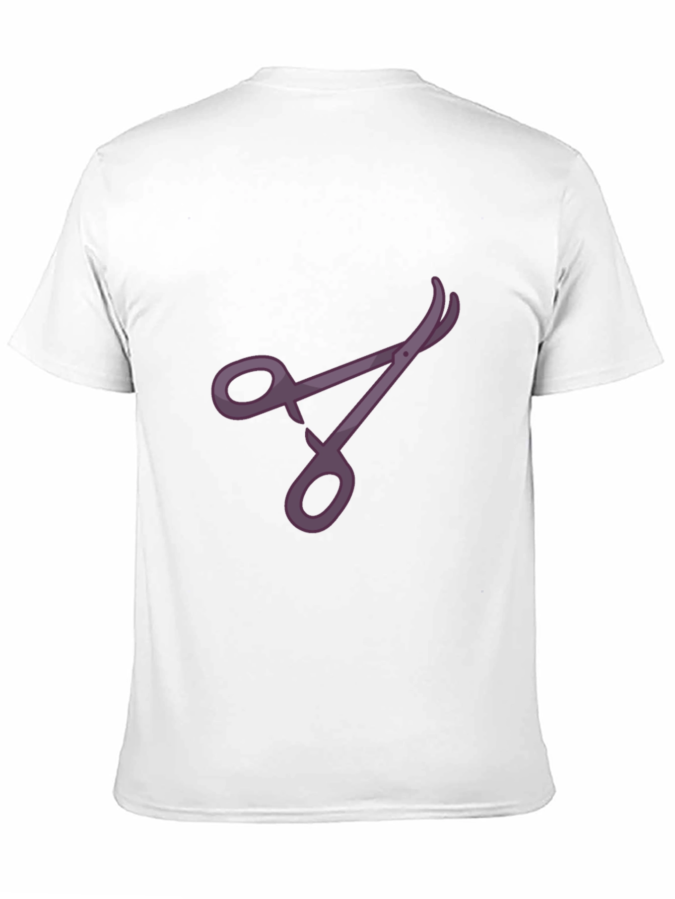 Stylish Black T-Shirt with Purple Scissors Design
