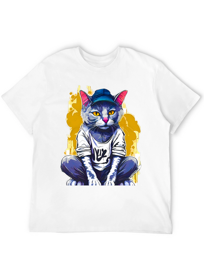 Cool Cat Graphic Tee - Trendy Streetwear