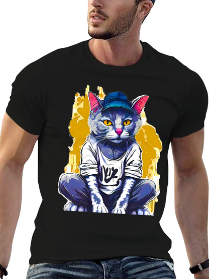 Cool Cat Graphic Tee - Trendy Streetwear