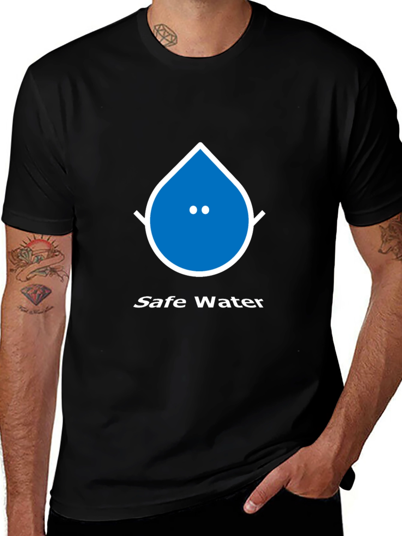 Safe Water Graphic Tee - Unisex Black T-Shirt