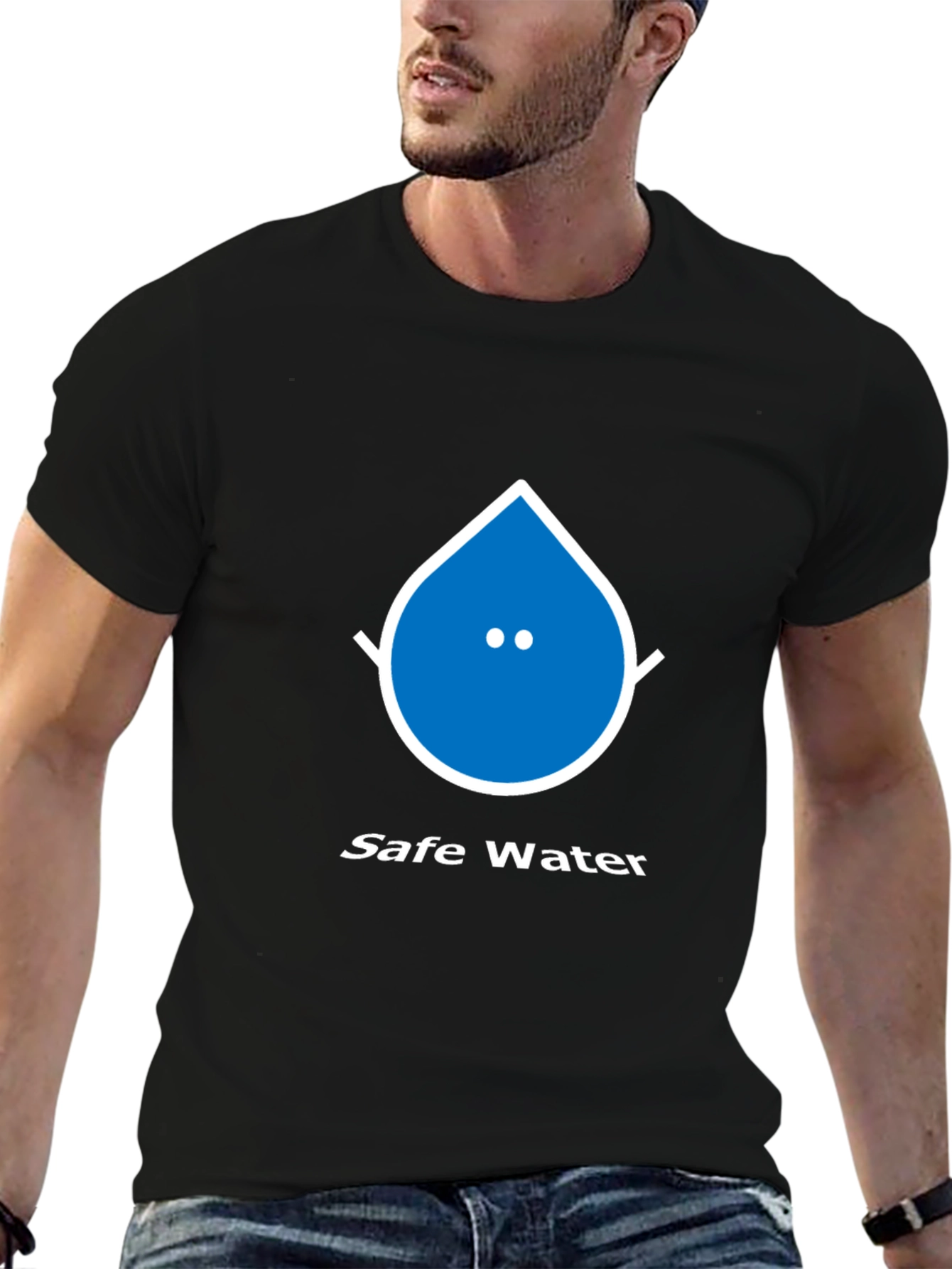 Safe Water Graphic Tee - Unisex Black T-Shirt