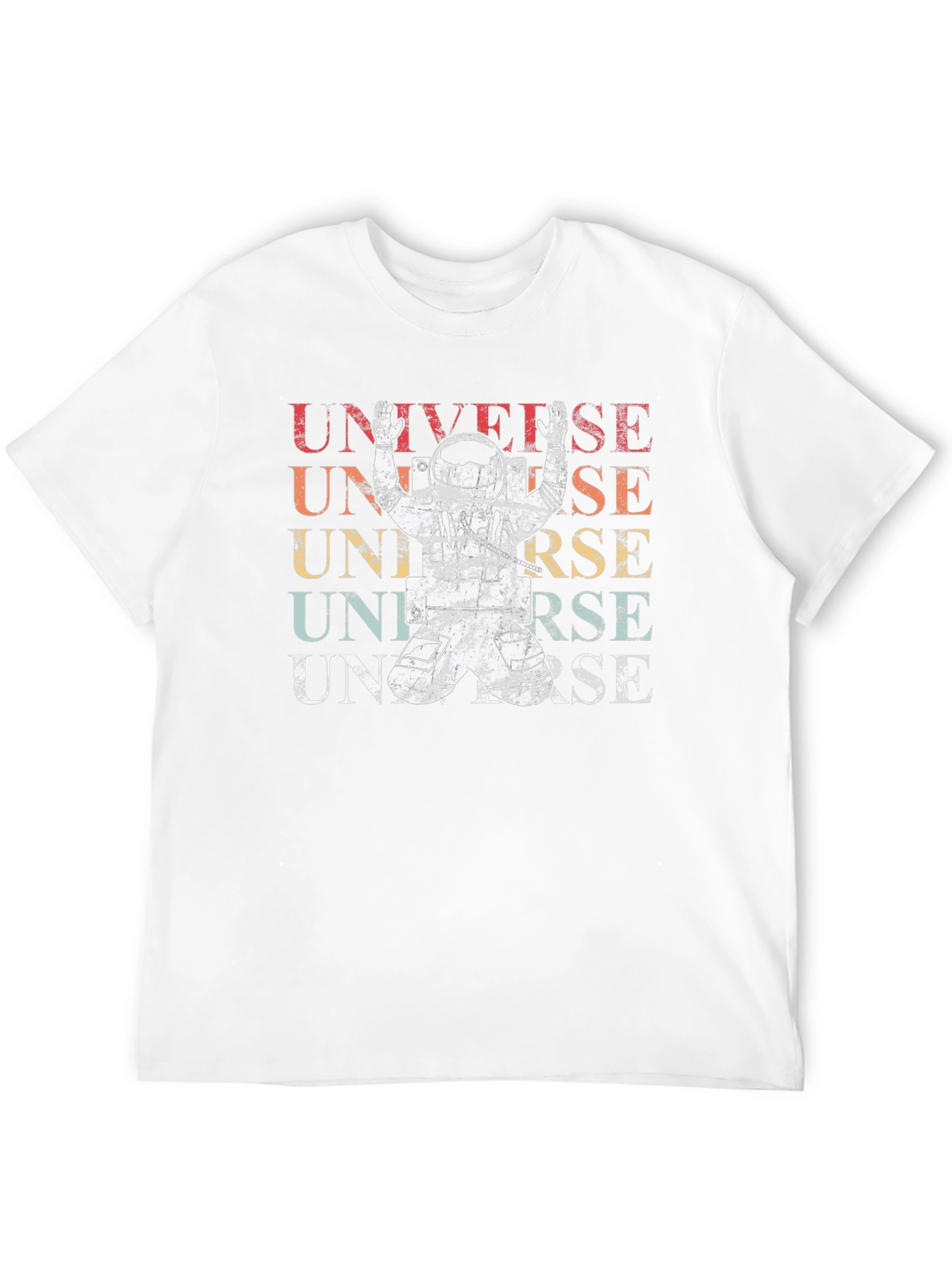 Retro Universe Astronaut Graphic T-Shirt