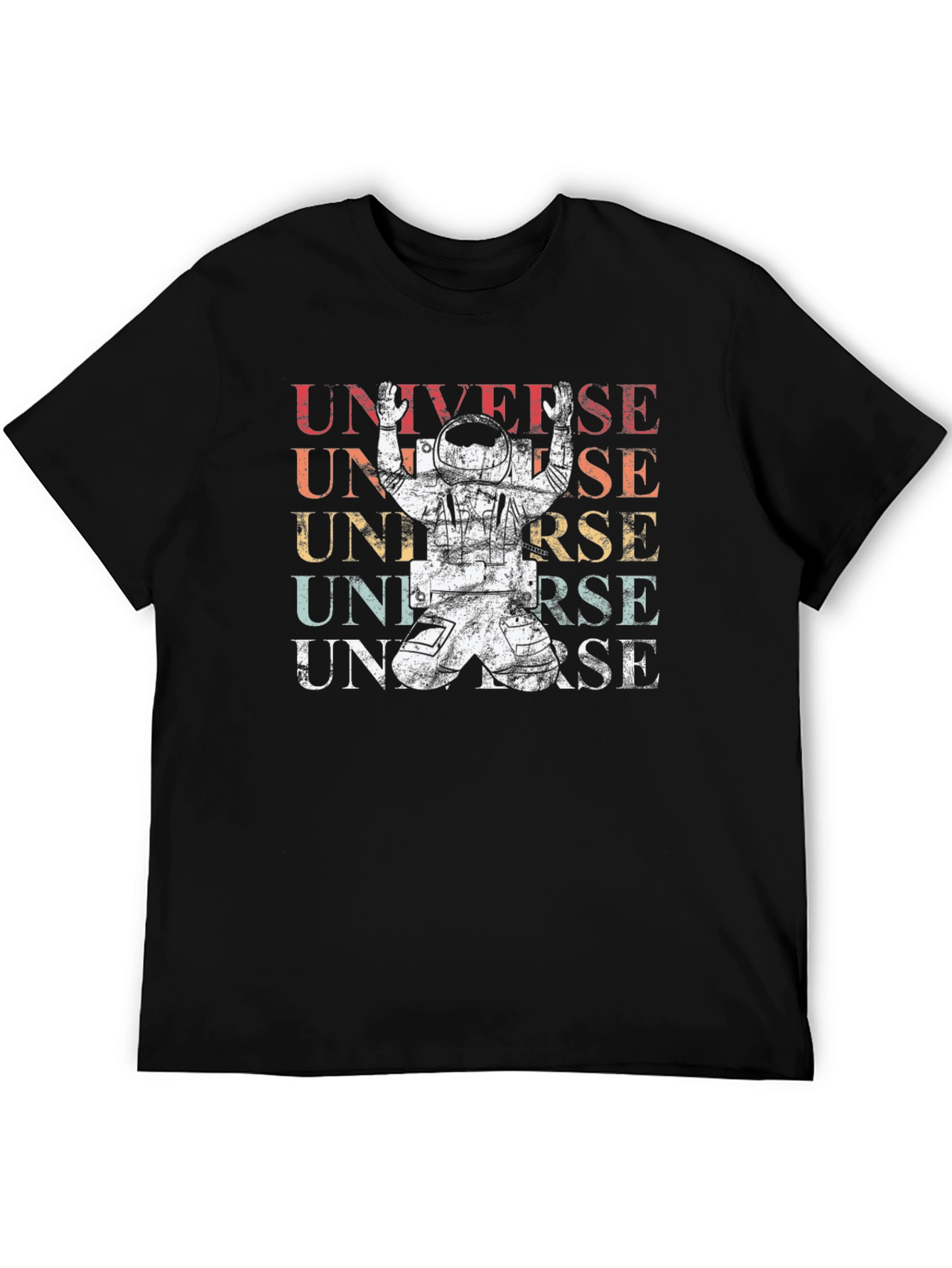 Retro Universe Astronaut Graphic T-Shirt