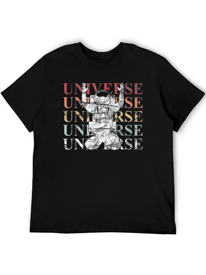 Retro Universe Astronaut Graphic T-Shirt