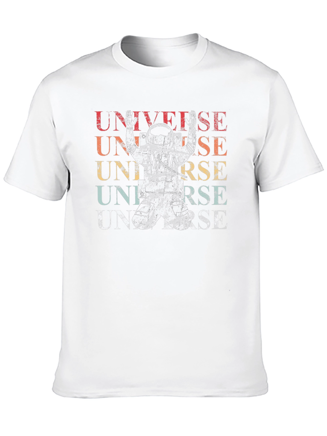 Retro Universe Astronaut Graphic T-Shirt