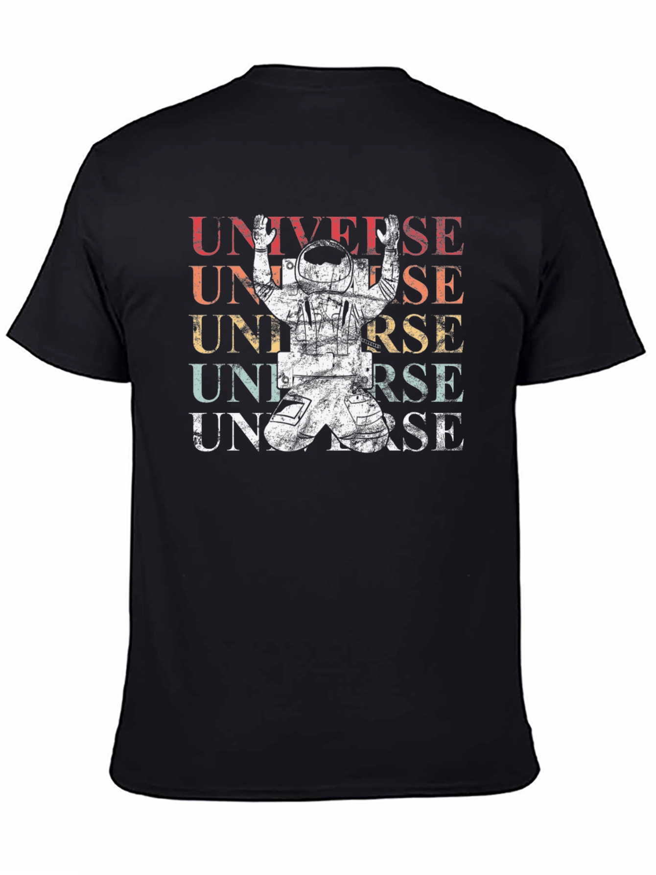 Retro Universe Astronaut Graphic T-Shirt