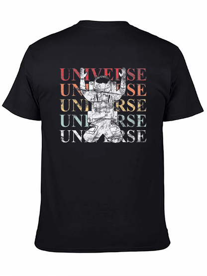 Retro Universe Astronaut Graphic T-Shirt