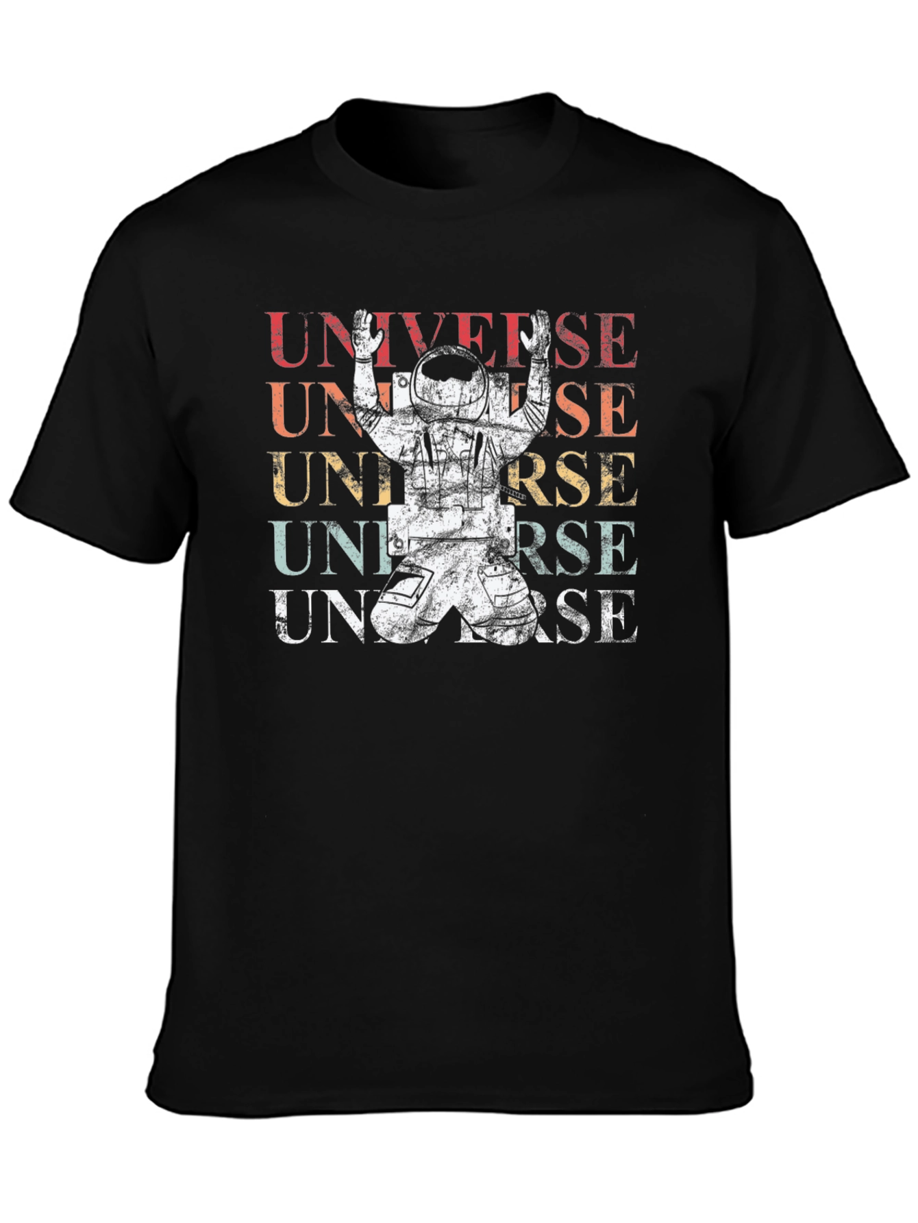 Retro Universe Astronaut Graphic T-Shirt