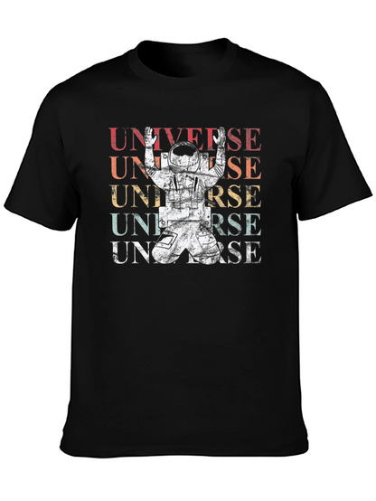 Retro Universe Astronaut Graphic T-Shirt