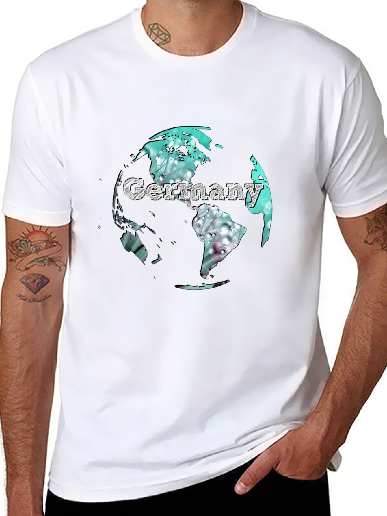 Germany Globe Graphic Print T-Shirt