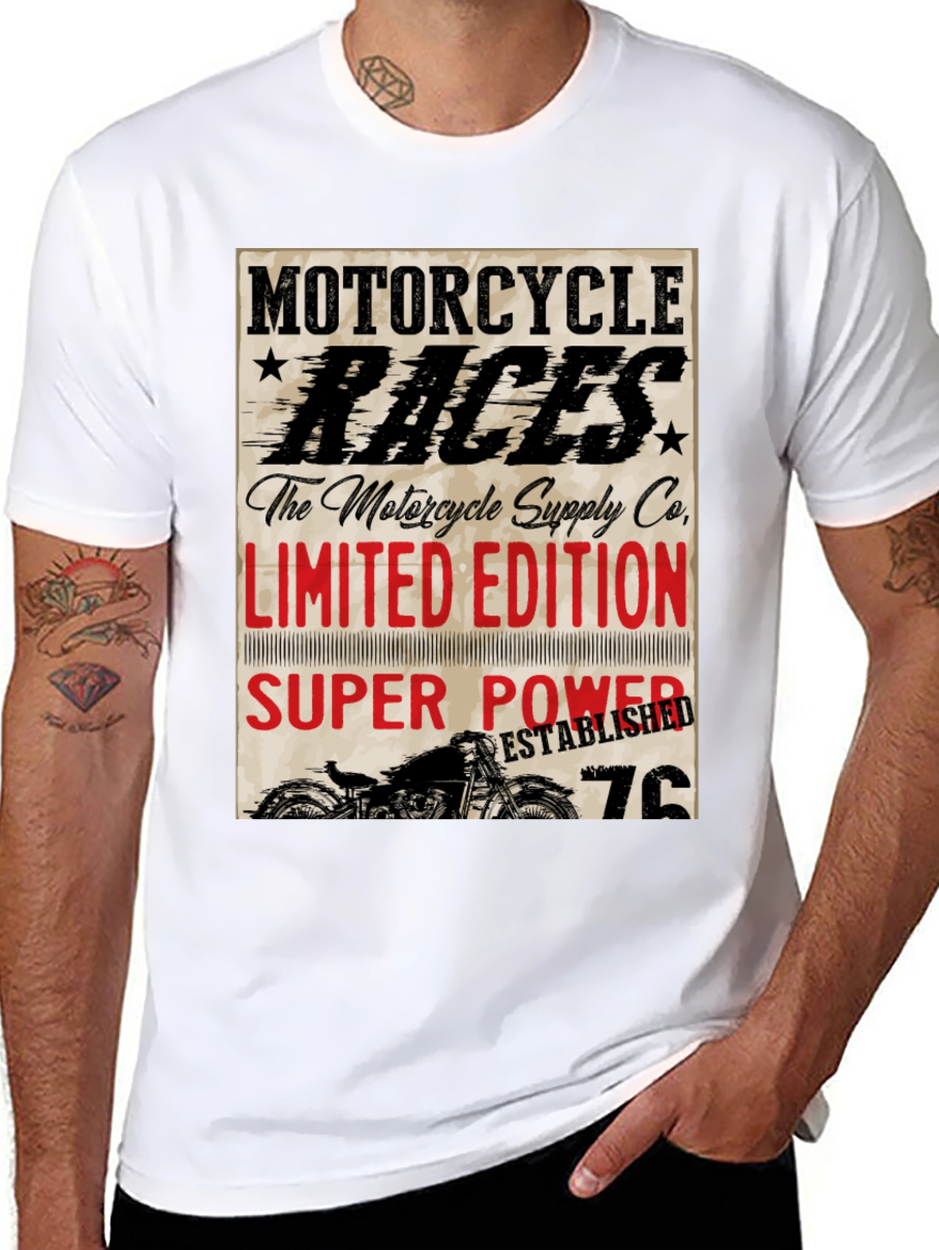 Motorcycle Races Limited Edition Black T-Shirt