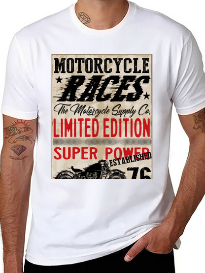 Motorcycle Races Limited Edition Black T-Shirt