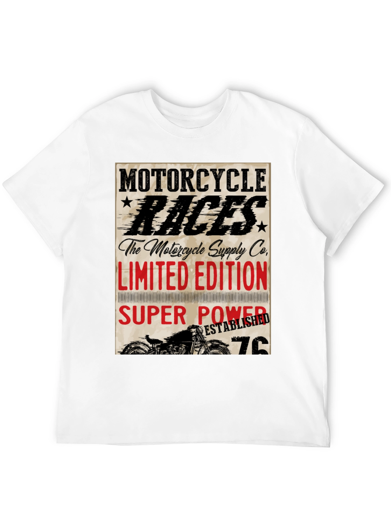 Motorcycle Races Limited Edition Black T-Shirt
