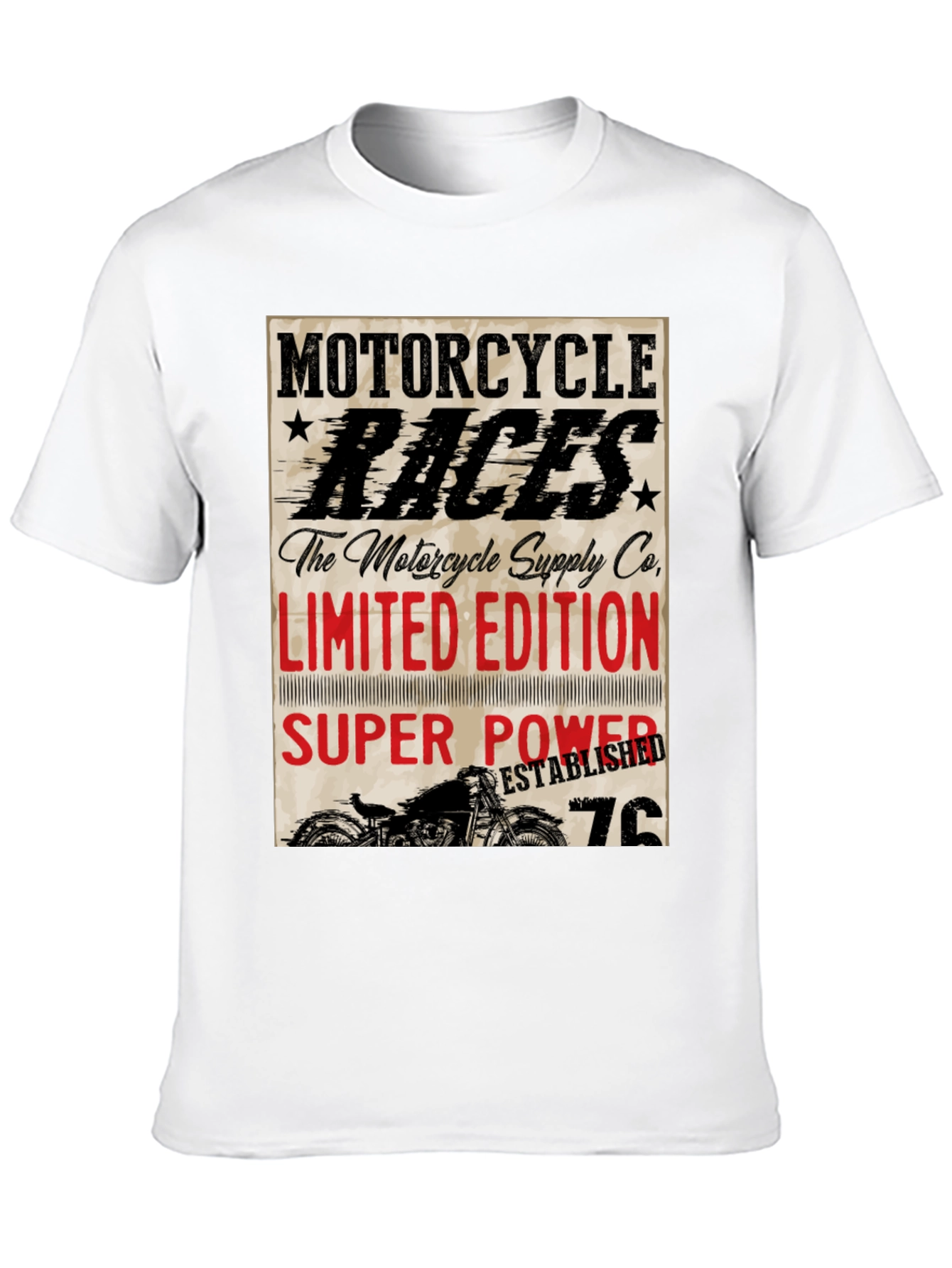 Motorcycle Races Limited Edition Black T-Shirt