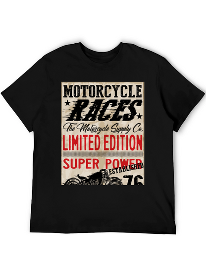 Motorcycle Races Limited Edition Black T-Shirt