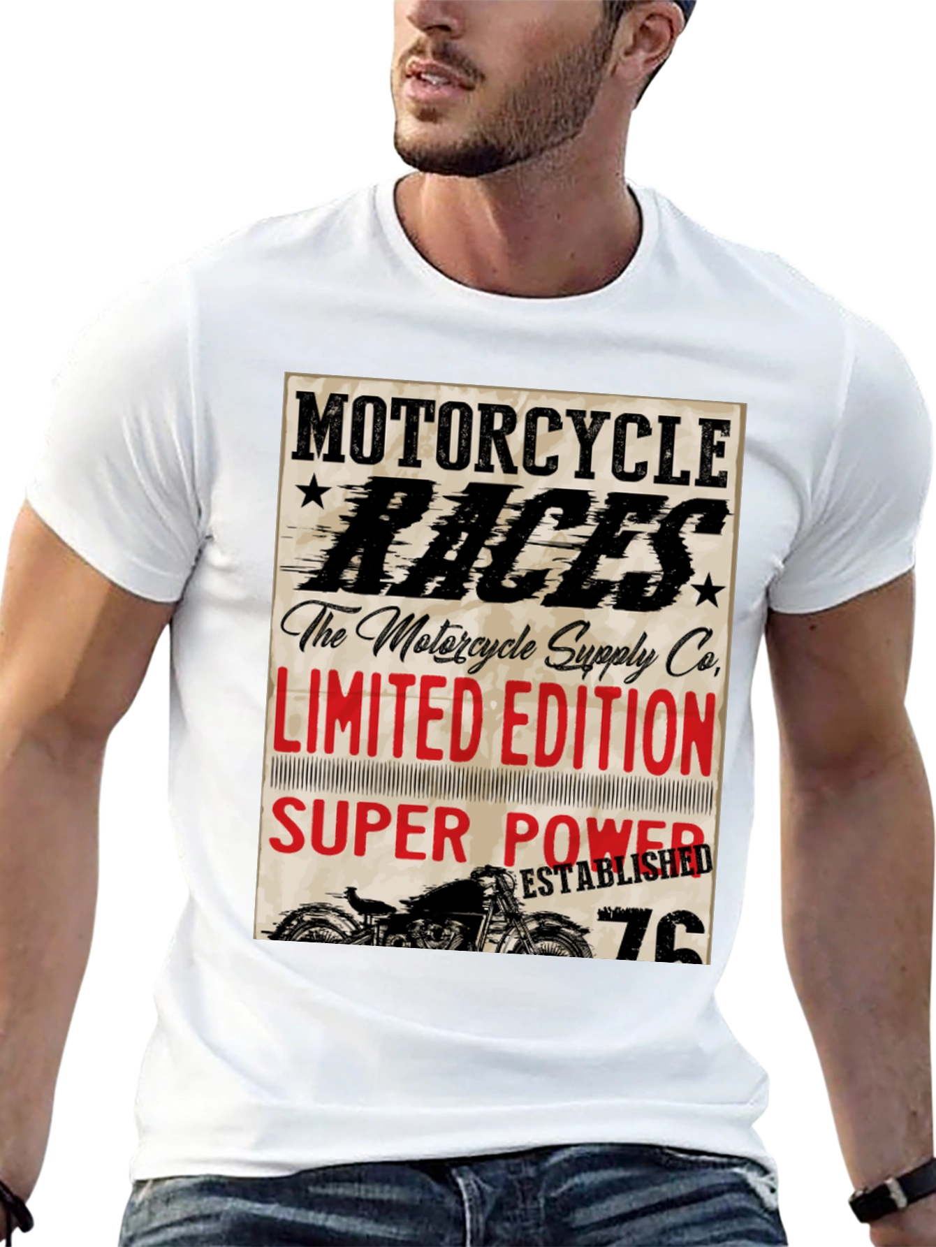 Motorcycle Races Limited Edition Black T-Shirt