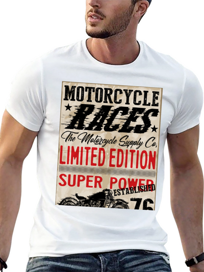 Motorcycle Races Limited Edition Black T-Shirt