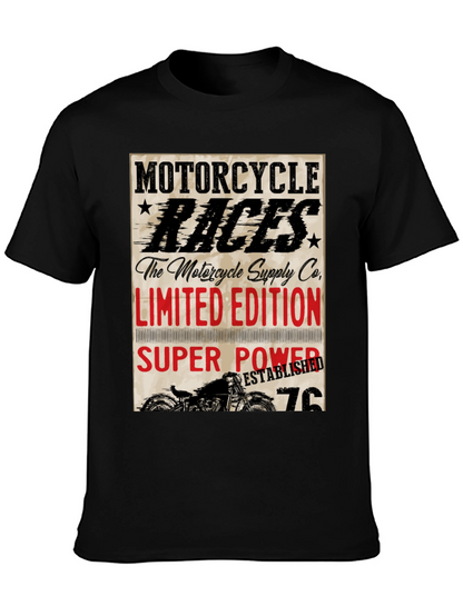 Motorcycle Races Limited Edition Black T-Shirt