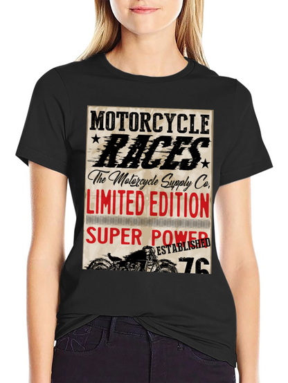 Motorcycle Races Limited Edition Black T-Shirt