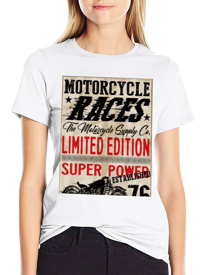 Motorcycle Races Limited Edition Black T-Shirt