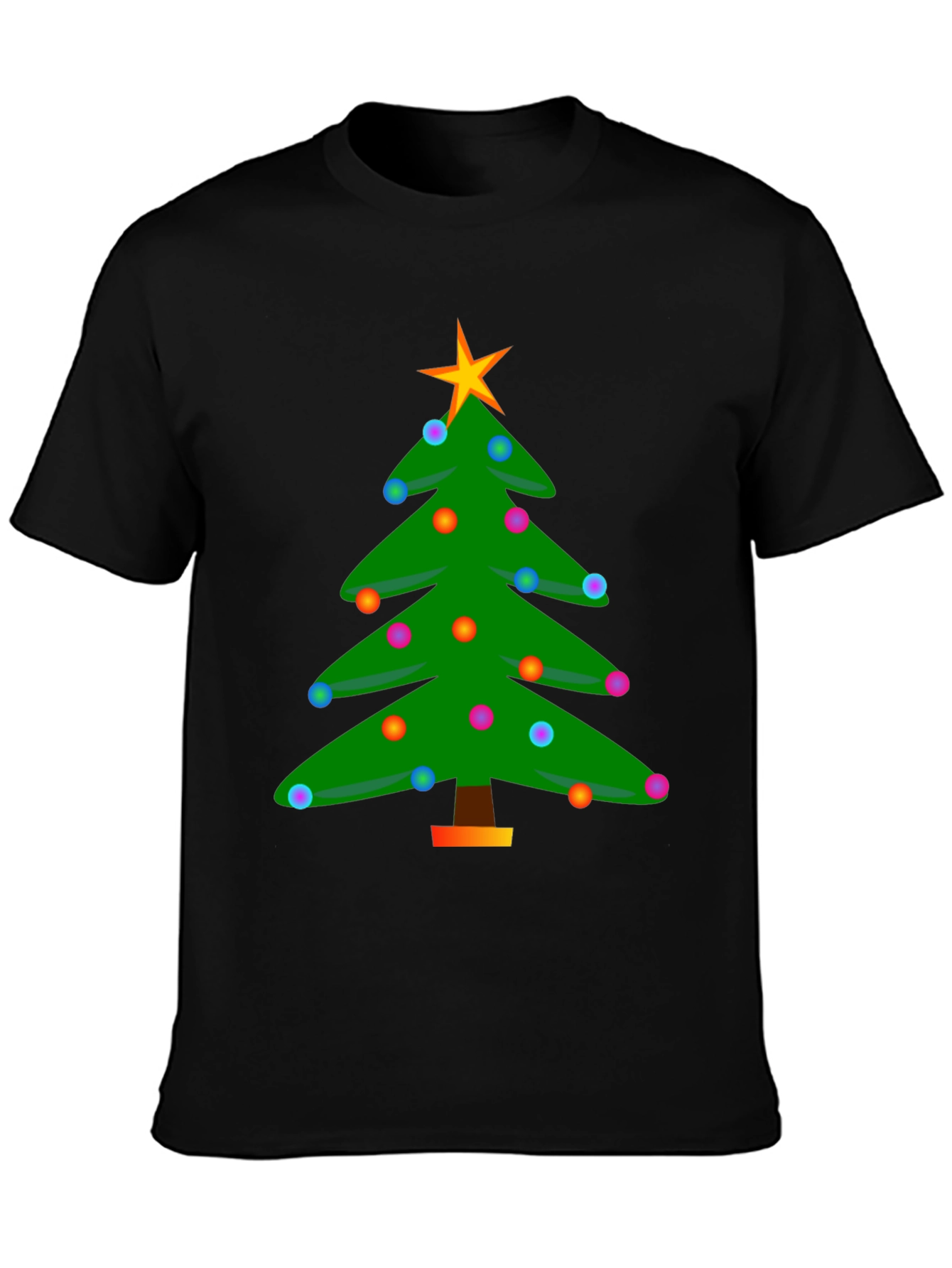 Festive Christmas Tree Graphic T-Shirt