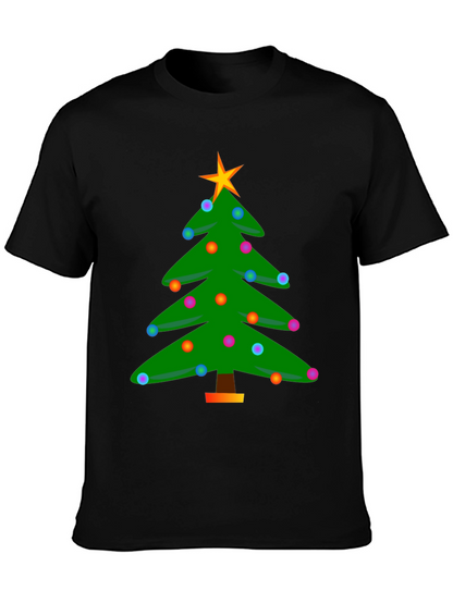 Festive Christmas Tree Graphic T-Shirt