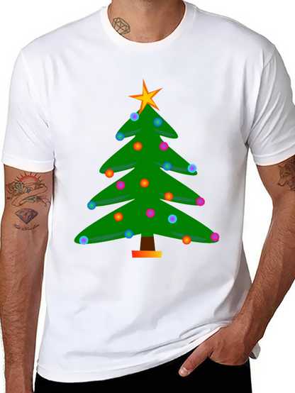 Festive Christmas Tree Graphic T-Shirt