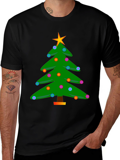Festive Christmas Tree Graphic T-Shirt