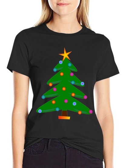 Festive Christmas Tree Graphic T-Shirt