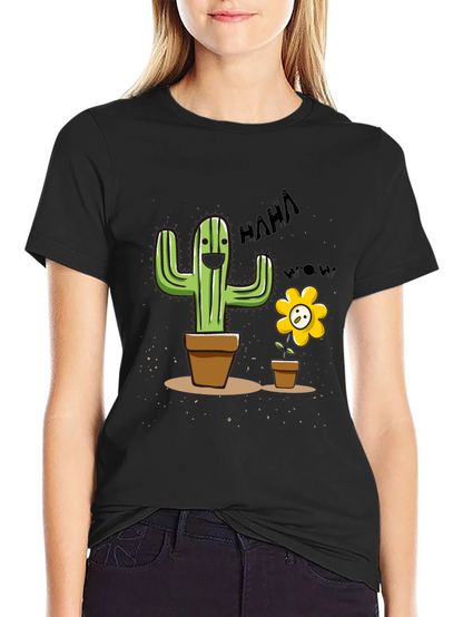 Funny Cactus Flower Graphic Tee