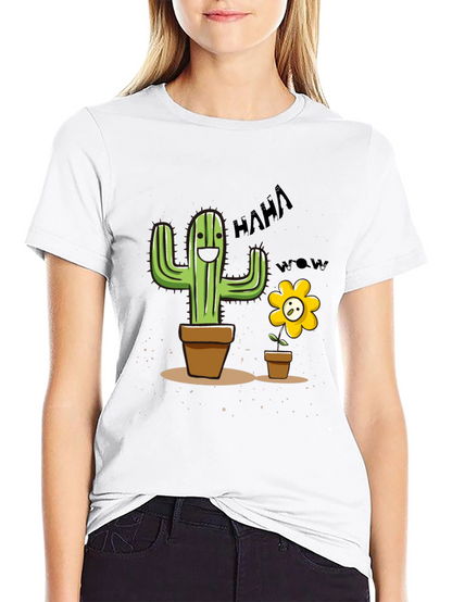 Funny Cactus Flower Graphic Tee