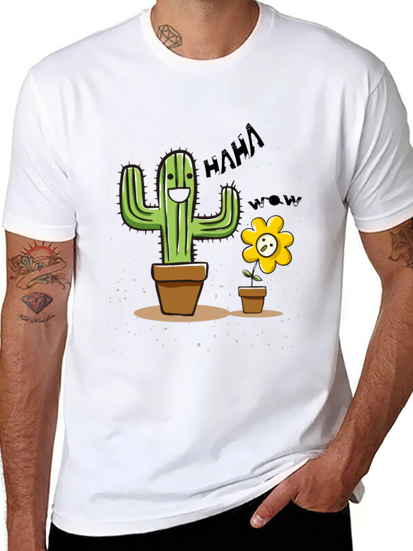 Funny Cactus Flower Graphic Tee