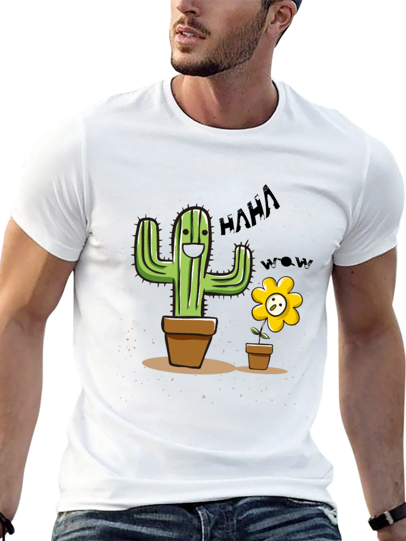 Funny Cactus Flower Graphic Tee