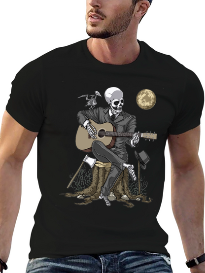 Skeleton Musician Graphic Tee